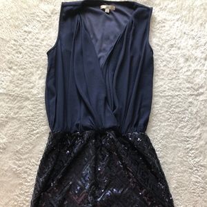 Navy blue Sequin Cocktail dress